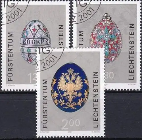 LIECHTENSTEIN 2001 Mi-Nr. 1259/61 o used - aus Abo