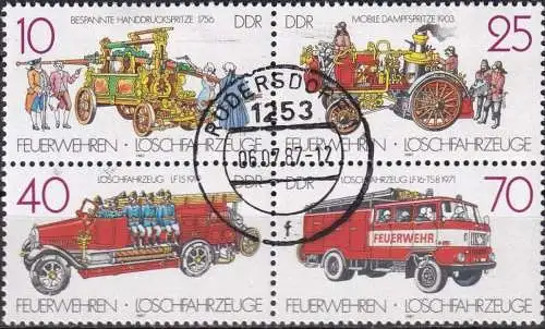 DDR 1987 Mi-Nr. 3101/04 Viererblock o used - aus Abo