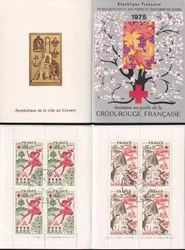 FRANKREICH 1975 Mi-Nr. MH 1942/43 Markenheft/booklet o used - aus Abo