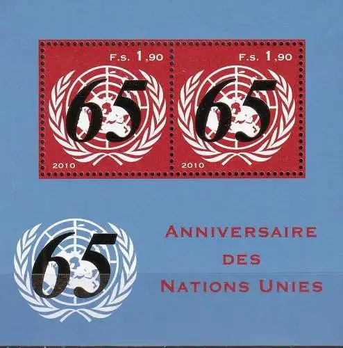 UNO GENF 2010 Mi-Nr. Block 29 ** MNH