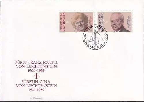 LIECHTENSTEIN 1990 Mi-Nr. 988/89 FDC