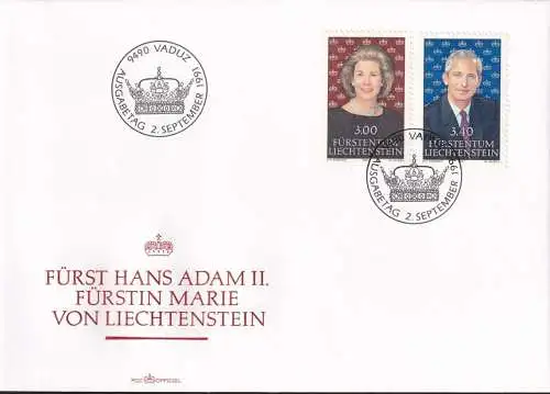 LIECHTENSTEIN 1991 Mi-Nr. 1024/25 FDC