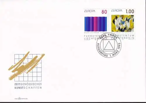 LIECHTENSTEIN 1993 Mi-Nr. 1054/55 FDC