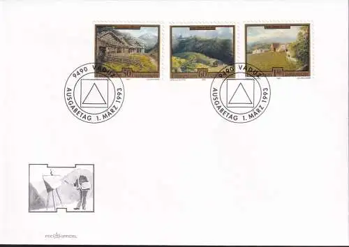 LIECHTENSTEIN 1993 Mi-Nr. 1056/58 FDC