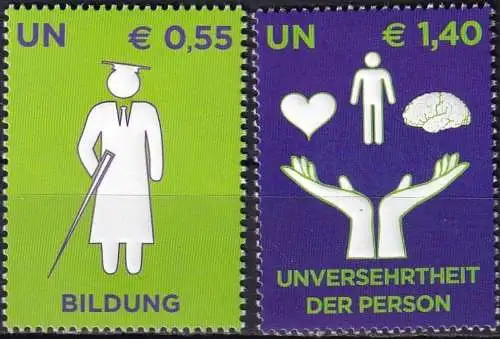 UNO WIEN 2008 Mi-Nr. 543/44 ** MNH