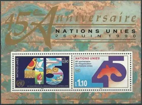 UNO GENF 1990 Mi-Nr. Block 6 ** MNH