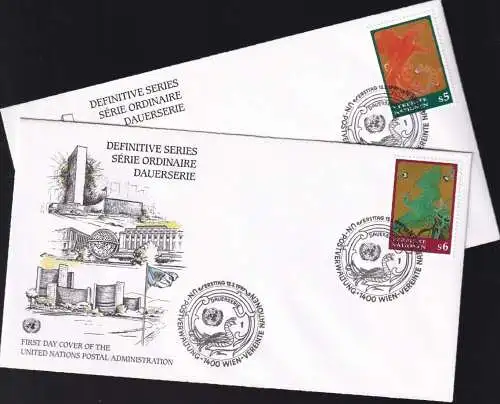 UNO WIEN 1997 Mi-Nr. 220/21 FDC