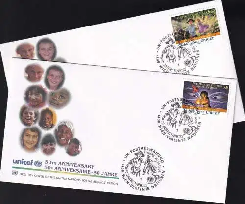 UNO WIEN 1996 Mi-Nr. 218/19 FDC