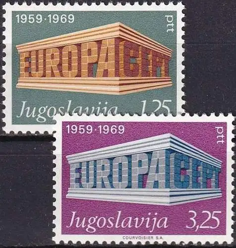 JUGOSLAWIEN 1969 Mi-Nr. 1361/62 ** MNH - CEPT