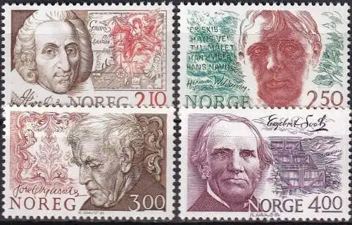 NORWEGEN 1986 Mi-Nr. 954/57 ** MNH