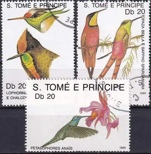 S. TOME E PRINCIPE 1989 Mi-Nr. 1112/14 o used - aus Abo