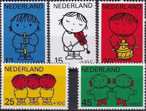 NIEDERLANDE 1969 Mi-Nr. 928/32 ** MNH