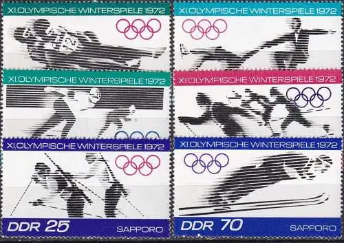 DDR 1971 Mi-Nr. 1725/30 ** MNH