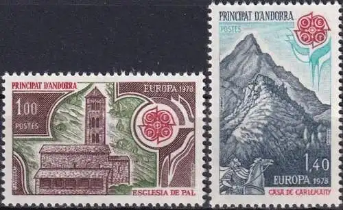 FRANZ. ANDORRA 1978 Mi-Nr. 290/91 ** MNH