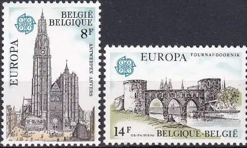 BELGIEN 1978 Mi-Nr. 1943/44 **  MNH - CEPT