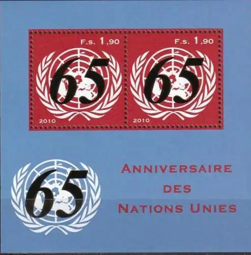 UNO GENF 2010 Mi-Nr. Block 29 ** MNH