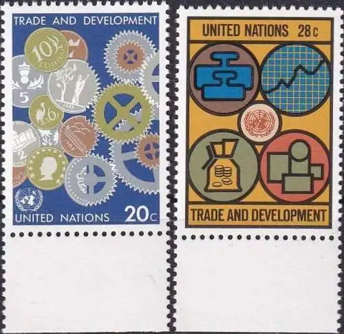 UNO NEW YORK 1983 Mi-Nr. 420/21 ** MNH