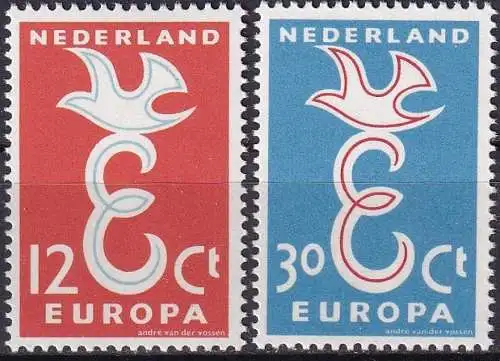 NIEDERLANDE 1958 Mi-Nr. 718/19 ** MNH - CEPT