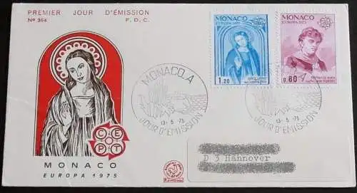 MONACO 1975 Mi-Nr. 1167/68 CEPT FDC