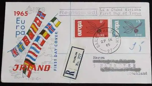 IRLAND 1965 Mi-Nr. 176/77 CEPT FDC