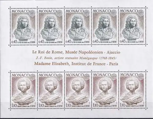 MONACO 1974 Mi-Nr. Block 7 ** MNH - CEPT