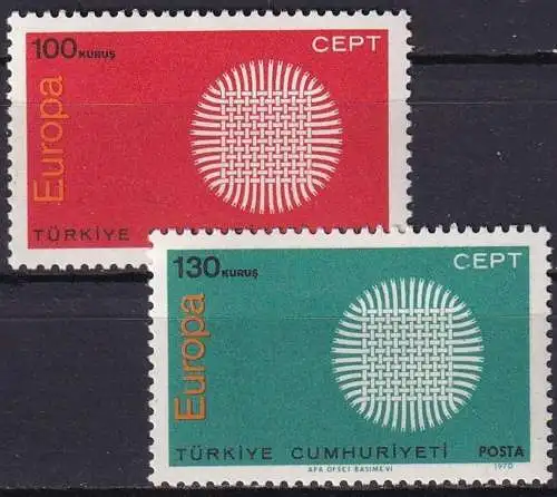 TÜRKEI 1970 Mi-Nr. 2179/80 ** MNH - CEPT