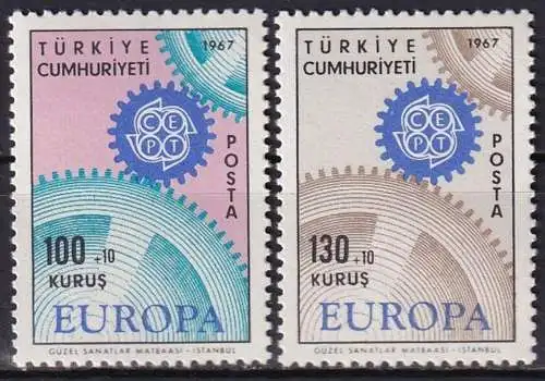 TÜRKEI 1967 Mi-Nr. 2044/45 ** MNH - CEPT