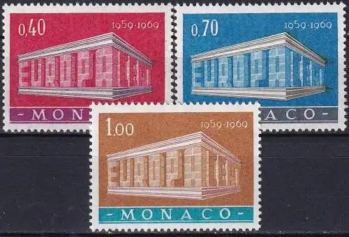 MONACO 1969 Mi-Nr. 929/31 ** MNH - CEPT