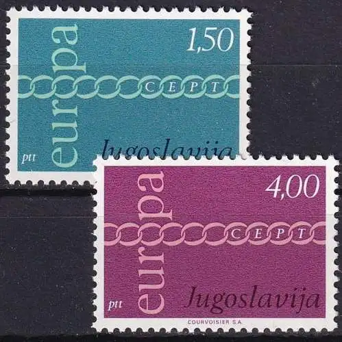 JUGOSLAWIEN 1971 Mi-Nr. 1416/17 ** MNH - CEPT