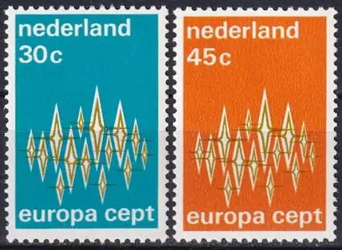 NIEDERLANDE 1972 Mi-Nr. 987/88 ** MNH - CEPT