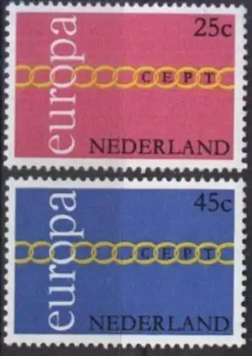 NIEDERLANDE 1971 Mi-Nr. 963/64 ** MNH - CEPT