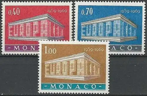 MONACO 1969 Mi-Nr. 929/31 ** MNH - CEPT