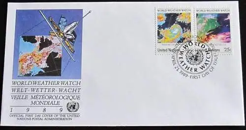 UNO NEW YORK 1989 Mi-Nr. 575/76 FDC