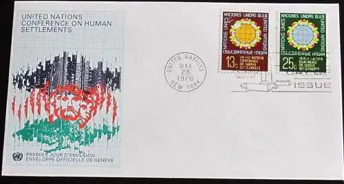 UNO NEW YORK 1976 Mi-Nr. 297/98 FDC