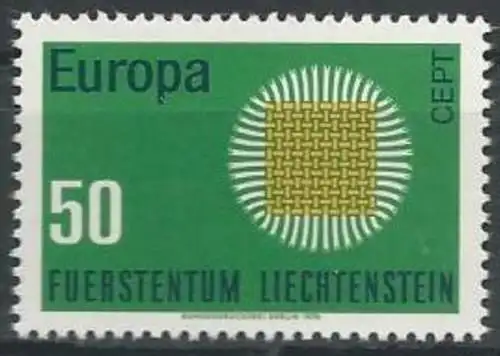 LIECHTENSTEIN 1970 Mi-Nr. 525 ** MNH - CEPT