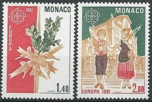 MONACO 1981 Mi-Nr. 1473/74 ** MNH - CEPT