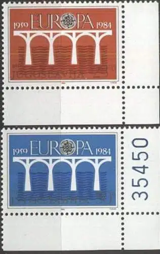 JUGOSLAWIEN 1984 Mi-Nr. 2046/47 ** MNH - CEPT