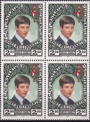 LIECHTENSTEIN 1987 Mi-Nr. 921 Viererblock ** MNH