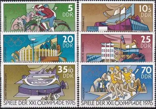 DDR 1976 Mi-Nr. 2126/31 ** MNH