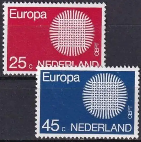 NIEDERLANDE 1970 Mi-Nr. 942/43 ** MNH