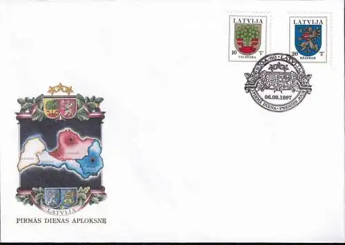 LETTLAND 1997 Mi-Nr. 463/64 AI FDC