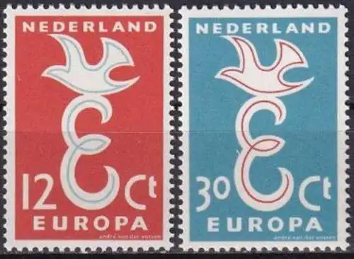 NIEDERLANDE 1958 Mi-Nr. 718/19 **  MNH