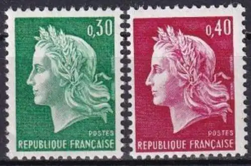 FRANKREICH 1969 Mi-Nr. 1649/50 ** MNH