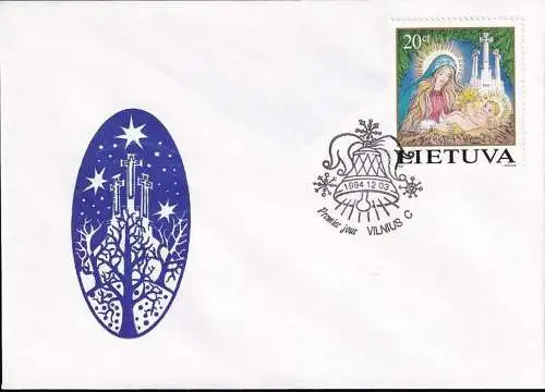 LITAUEN 1994 Mi-Nr. 572 FDC