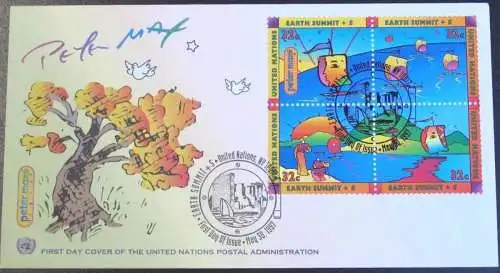 UNO NEW YORK 1997 Mi-Nr. 736/39 Zusammendruck FDC