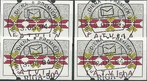 LETTLAND 1994 AUTOMATENMARKEN Mi-Nr. ATM 1 S 1 o used - aus Abo