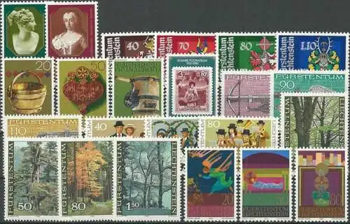 LIECHTENSTEIN 1980 kompletter Jahrgang ** MNH