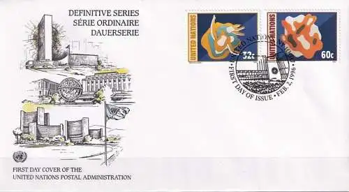 UNO NEW YORK 1996 Mi-Nr. 705/06 FDC