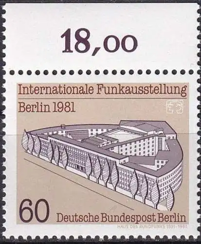 BERLIN 1981 Mi-Nr. 649 ** MNH