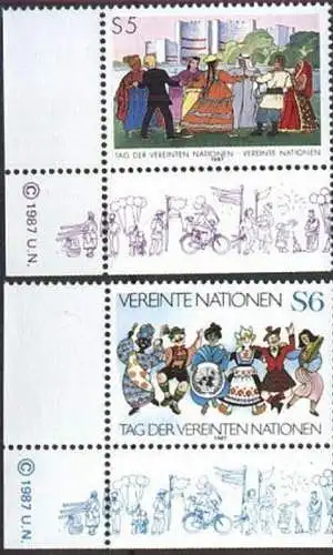 UNO WIEN 1987 Mi-Nr. 75/76 ** MNH